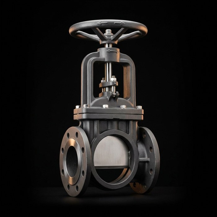 Vanne guillotine à couteau tranchant inox